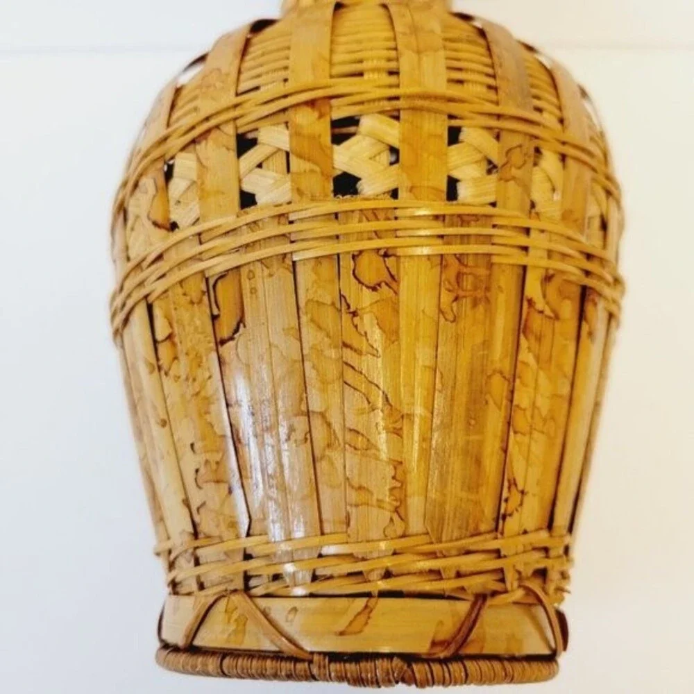 Handmade Bottle Neck Wicker Basket